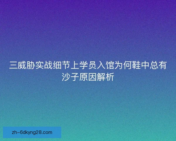 三威胁实战细节上学员入馆为何鞋中总有沙子原因解析
